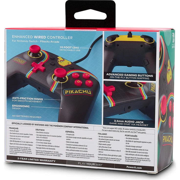 PowerA Enhanced Wired Controller - Pokémon: Pikachu Arcade (Switch) – Bild 4