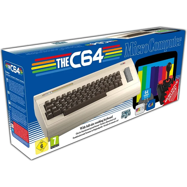 Retro Games The C64 Maxi Retro-Konsole (ohne USB-Netzteil), ab 6 Jahren, Grau – Bild 3