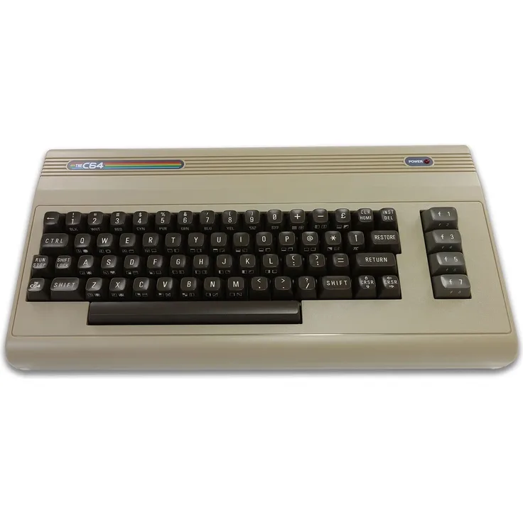 Retro Games The C64 Maxi Retro-Konsole (ohne USB-Netzteil), ab 6 Jahren, Grau