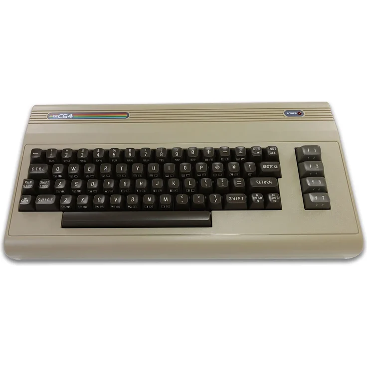Retro Games The C64 Maxi Retro-Konsole (ohne USB-Netzteil), ab 6 Jahren, Grau – Bild 1