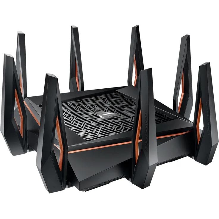ASUS GT-AX11000 - Wi-Fi 6 (802.11ax) - Tri-Band (2,4 GHz - 5 GHz - 5 GHz) - Eingebauter Ethernet-Anschluss - Schwarz - Tabletop-Router