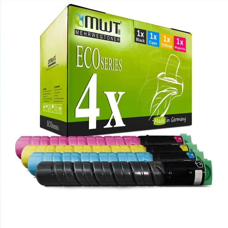 4x MWT Druckerpatronen für Ricoh MP C2051AD C2551 C2551AD ersetzt 842061 - 842064 TYPE-MPC2551 TYPEMPC2551 Set