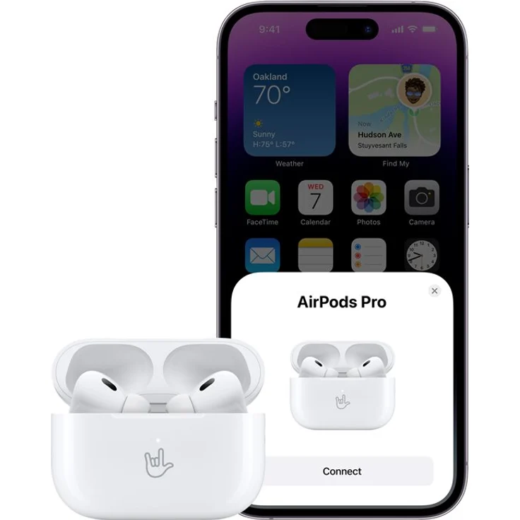 Apple AirPods Pro 2. Generation (2022) mit MagSafe Ladecase, True Wireless In-Ear-Kopfhörer, Noise Cancelling, Weiß – Bild 7