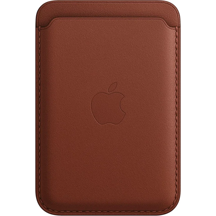 Apple MPPX3ZM/A Leder Wallet mit MagSafe, geeignet für Apple iPhone 12/13/14, Umbra – Bild 1
