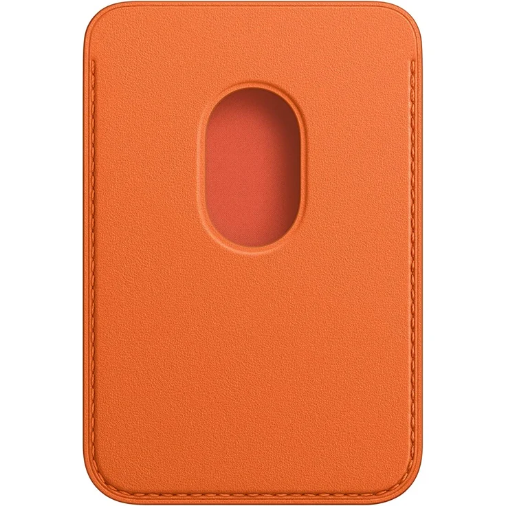 Apple MPPY3ZM/A Leder Wallet mit MagSafe, geeignet für Apple iPhone 12/13/14, Orange – Bild 3