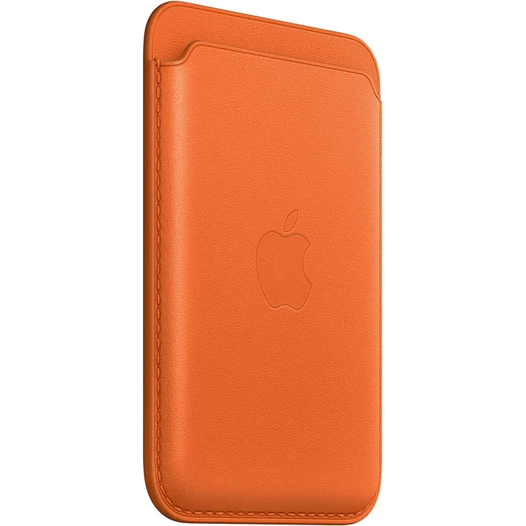 Apple MPPY3ZM/A Leder Wallet mit MagSafe, geeignet für Apple iPhone 12/13/14, Orange – Bild 2
