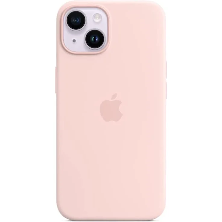 Apple MPRX3ZM/A Silikon Case mit MagSafe, geeignet für Apple iPhone 14, Kalkrosa – Bild 2