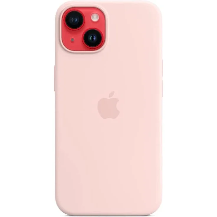 Apple MPRX3ZM/A Silikon Case mit MagSafe, geeignet für Apple iPhone 14, Kalkrosa – Bild 5