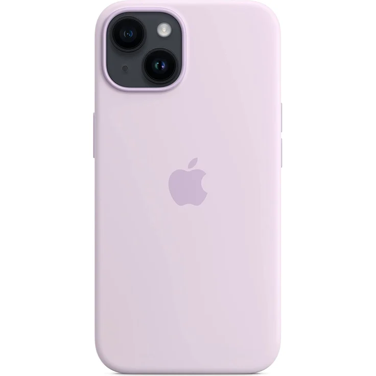 Apple MPRY3ZM/A Silikon Case mit MagSafe, geeignet für Apple iPhone 14, Flieder – Bild 3