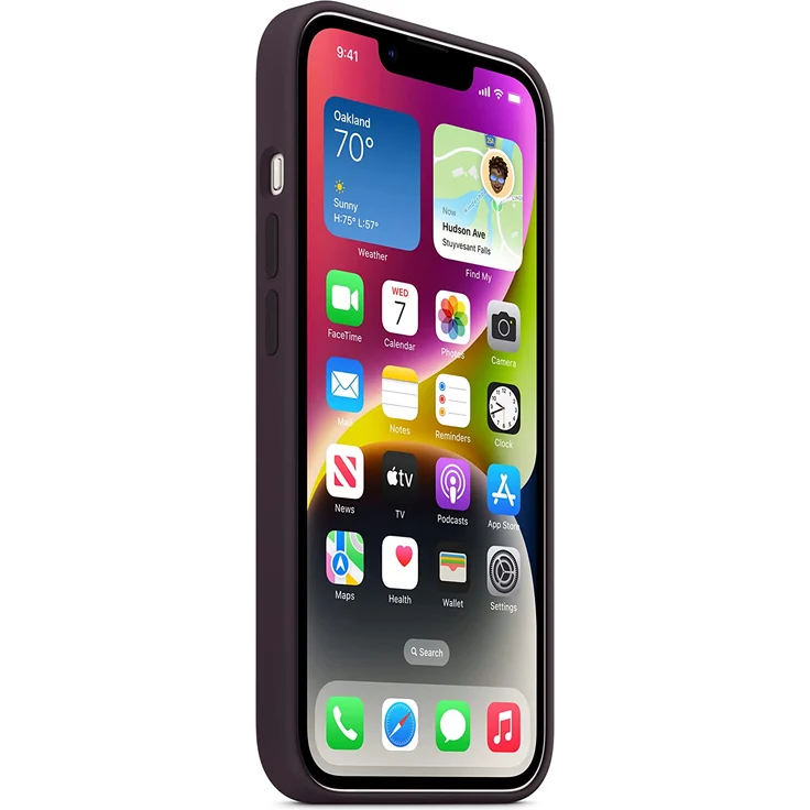 Apple MPT03ZM/A Silikon Case mit MagSafe, geeignet für Apple iPhone 14, Holunder – Bild 7