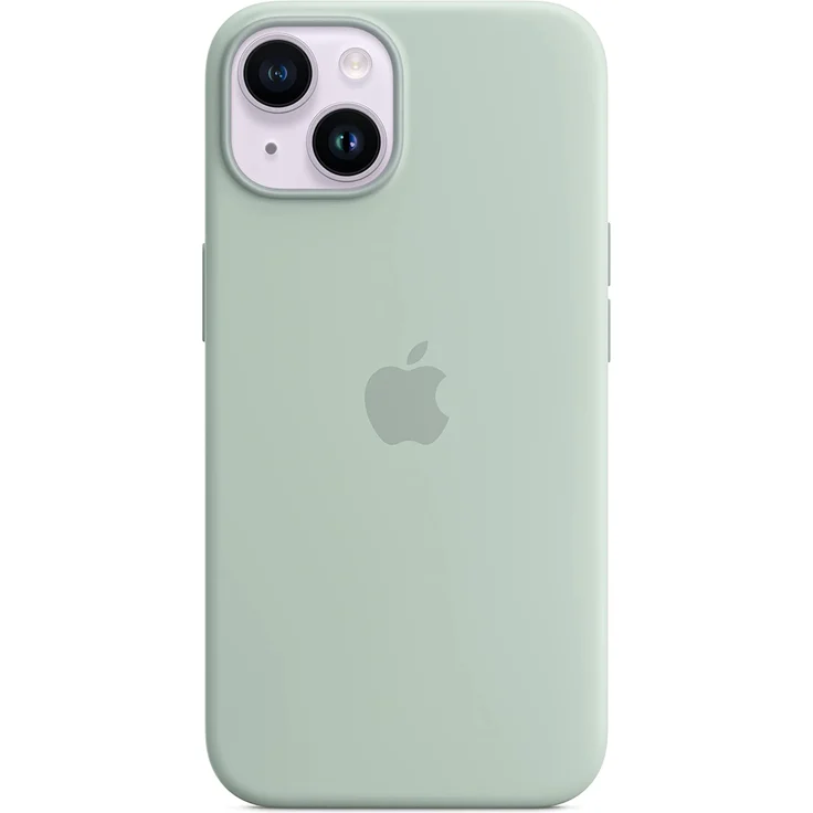 Apple MPT13ZM/A Silikon Case mit MagSafe, geeignet für Apple iPhone 14, Agavengrün – Bild 2