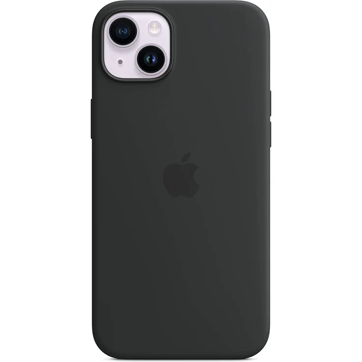 Apple MPT33ZM/A Silikon Case mit MagSafe, geeignet für Apple iPhone 14 Plus, Mitternacht – Bild 2