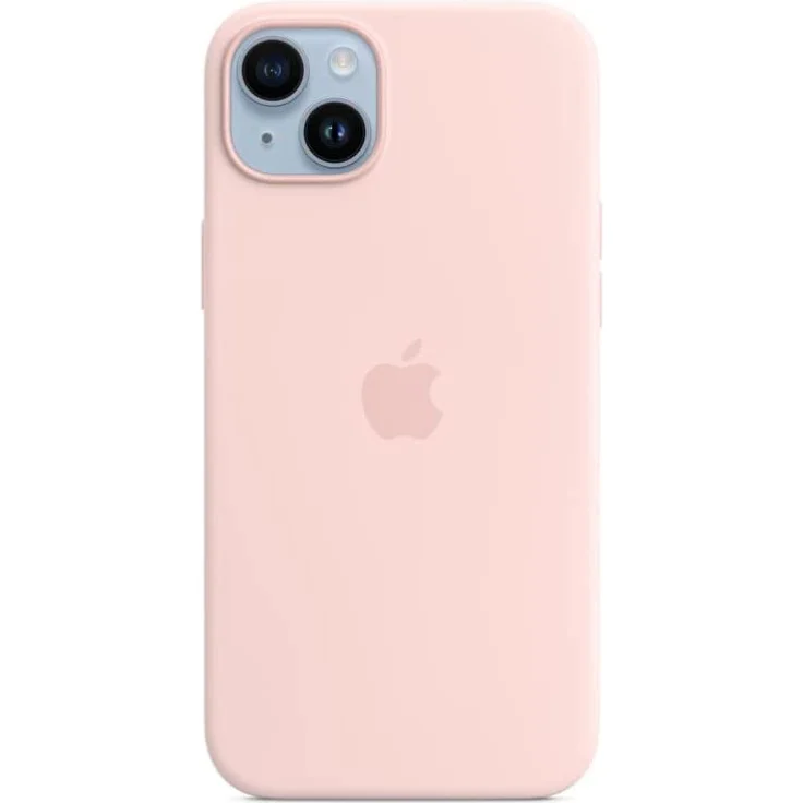 Apple MPT73ZM/A Silikon Case mit MagSafe, geeignet für Apple iPhone 14 Plus, Kalkrosa – Bild 1