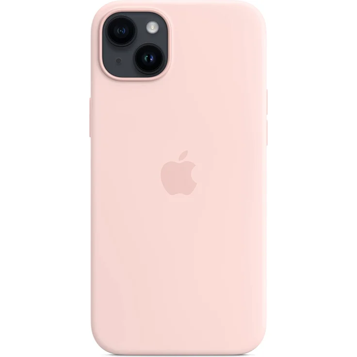 Apple MPT73ZM/A Silikon Case mit MagSafe, geeignet für Apple iPhone 14 Plus, Kalkrosa – Bild 3