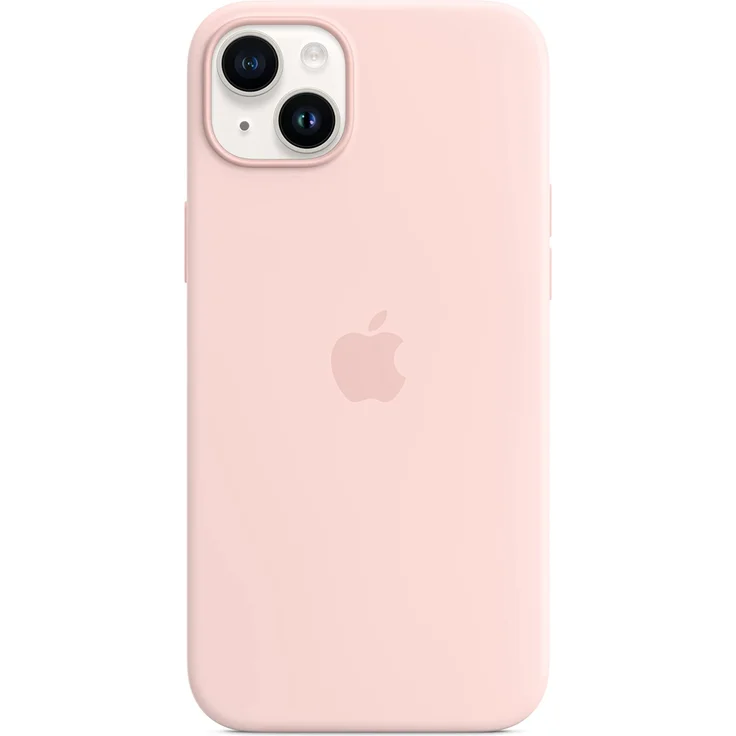 Apple MPT73ZM/A Silikon Case mit MagSafe, geeignet für Apple iPhone 14 Plus, Kalkrosa – Bild 4