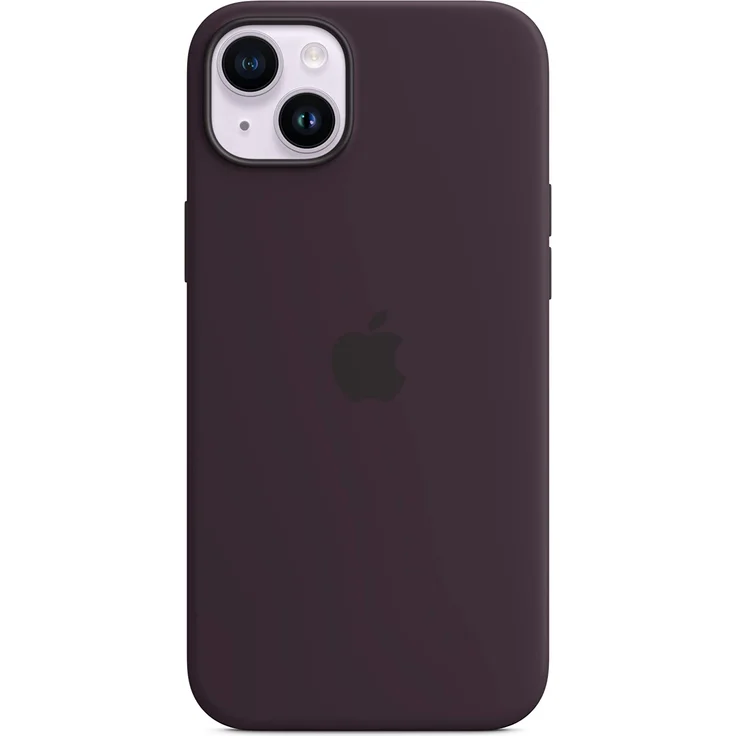 Apple MPT93ZM/A Silikon Case mit MagSafe, geeignet für Apple iPhone 14 Plus, Holunder – Bild 2
