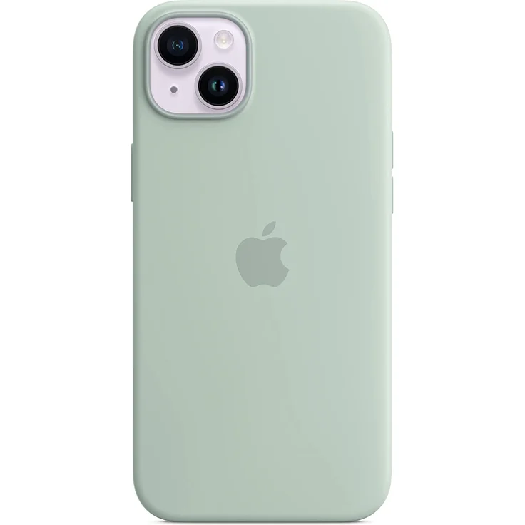 Apple MPTC3ZM/A Silikon Case mit MagSafe, geeignet für Apple iPhone 14 Plus, Agavengrün – Bild 2