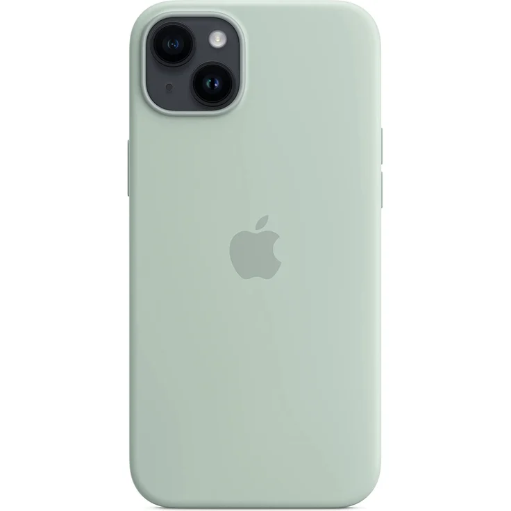 Apple MPTC3ZM/A Silikon Case mit MagSafe, geeignet für Apple iPhone 14 Plus, Agavengrün – Bild 3