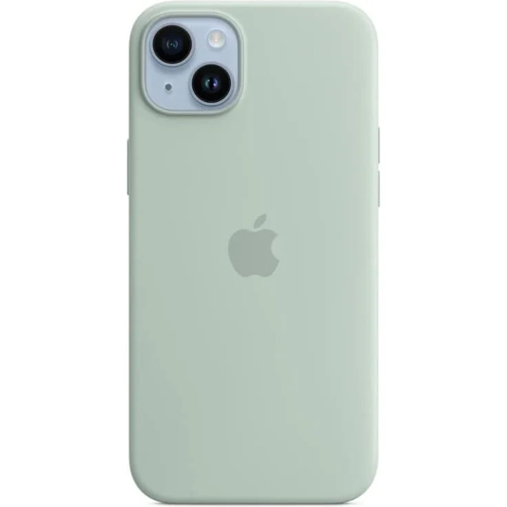 Apple MPTC3ZM/A Silikon Case mit MagSafe, geeignet für Apple iPhone 14 Plus, Agavengrün – Bild 1