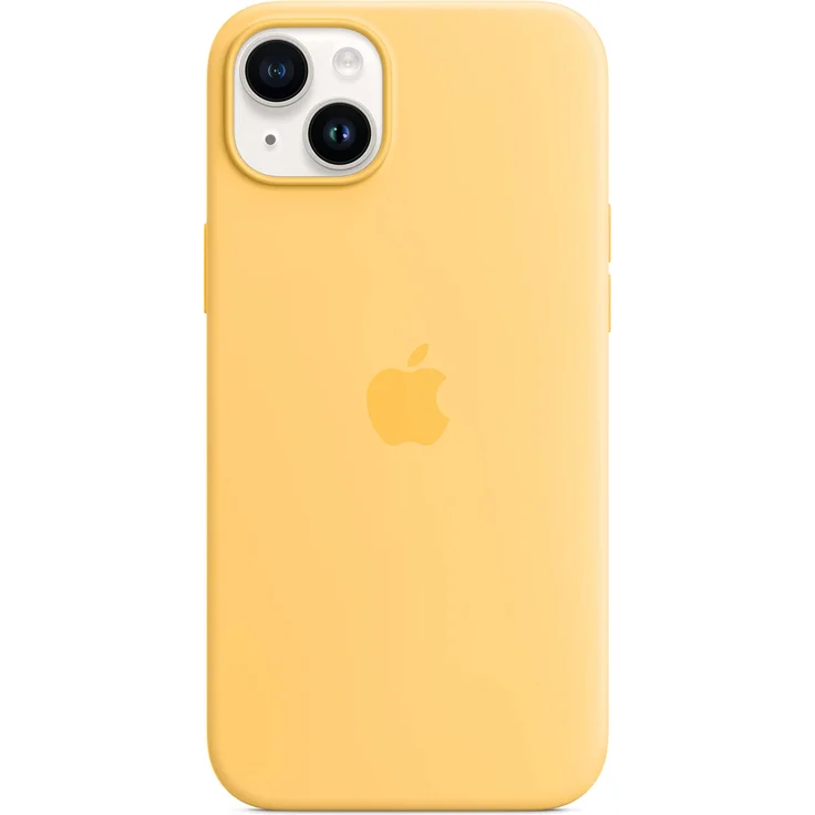 Apple MPTD3ZM/A Silikon Case mit MagSafe, geeignet für Apple iPhone 14 Plus, Sonnenlicht – Bild 4