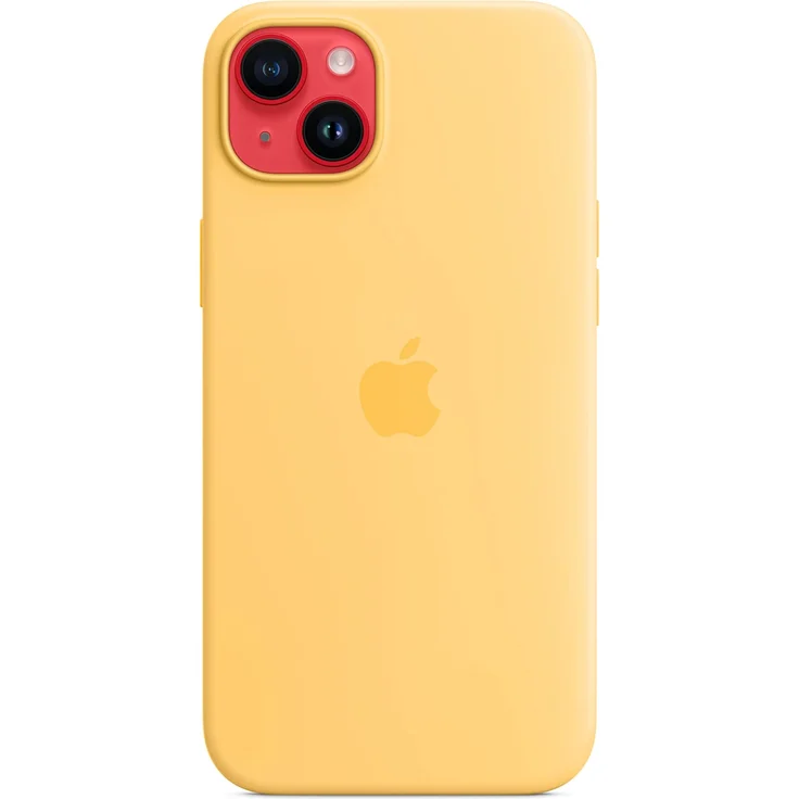 Apple MPTD3ZM/A Silikon Case mit MagSafe, geeignet für Apple iPhone 14 Plus, Sonnenlicht – Bild 5
