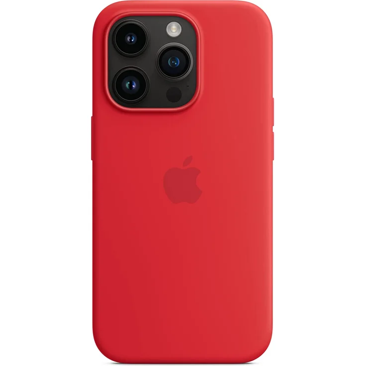 Apple MPTG3ZM/A Silikon Case mit MagSafe, geeignet für Apple iPhone 14 Pro, (PRODUCT)RED – Bild 4