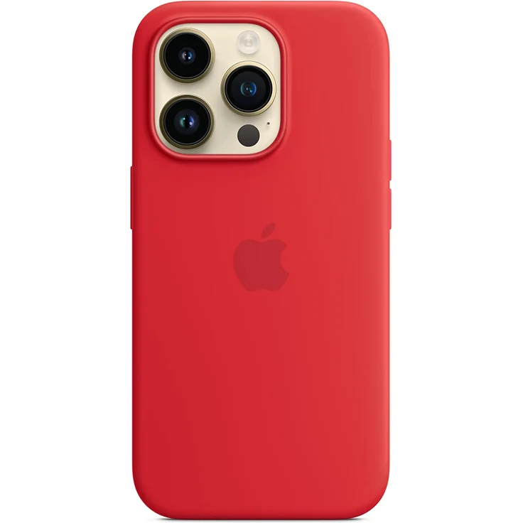 Apple MPTG3ZM/A Silikon Case mit MagSafe, geeignet für Apple iPhone 14 Pro, (PRODUCT)RED – Bild 2