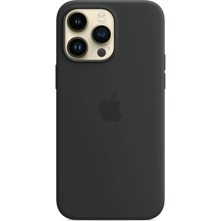 Apple MPTP3ZM/A Silikon Case mit MagSafe, geeignet für Apple iPhone 14 Pro Max, Mitternacht – Bild 2