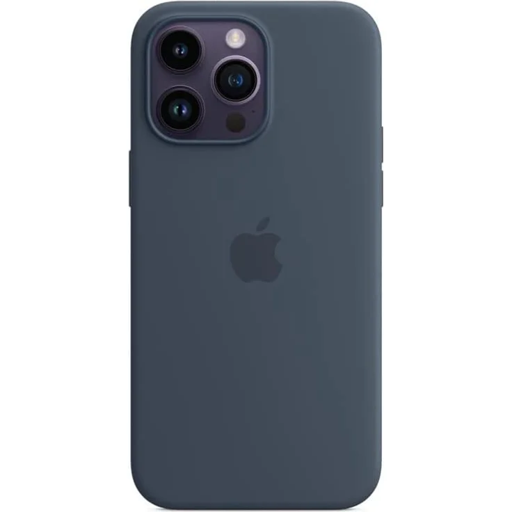 Apple MPTQ3ZM/A Silikon Case mit MagSafe, geeignet für Apple iPhone 14 Pro Max, Sturmblau – Bild 1