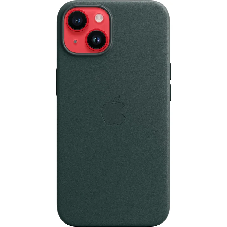 Apple MPP53ZM/A Leder Case mit MagSafe, geeignet für Apple iPhone 14, Waldgrün – Bild 5