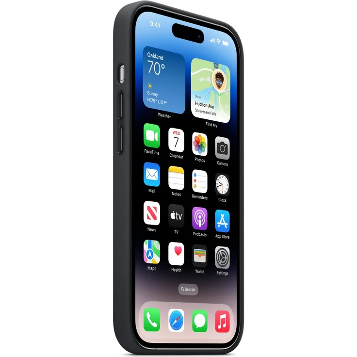 Apple MPPG3ZM/A Leder Case mit MagSafe, geeignet für Apple iPhone 14 Pro, Mitternacht – Bild 3