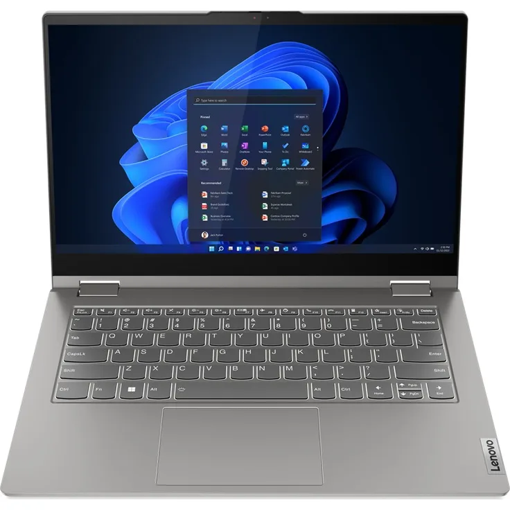 Lenovo ThinkBook 14s Yoga G2 Business-Laptop - 14 Zoll (35,6 cm) Full HD, Intel Core i5-1235U, 8GB RAM, 256GB SSD, Windows 11 Pro (21DM000EGE)