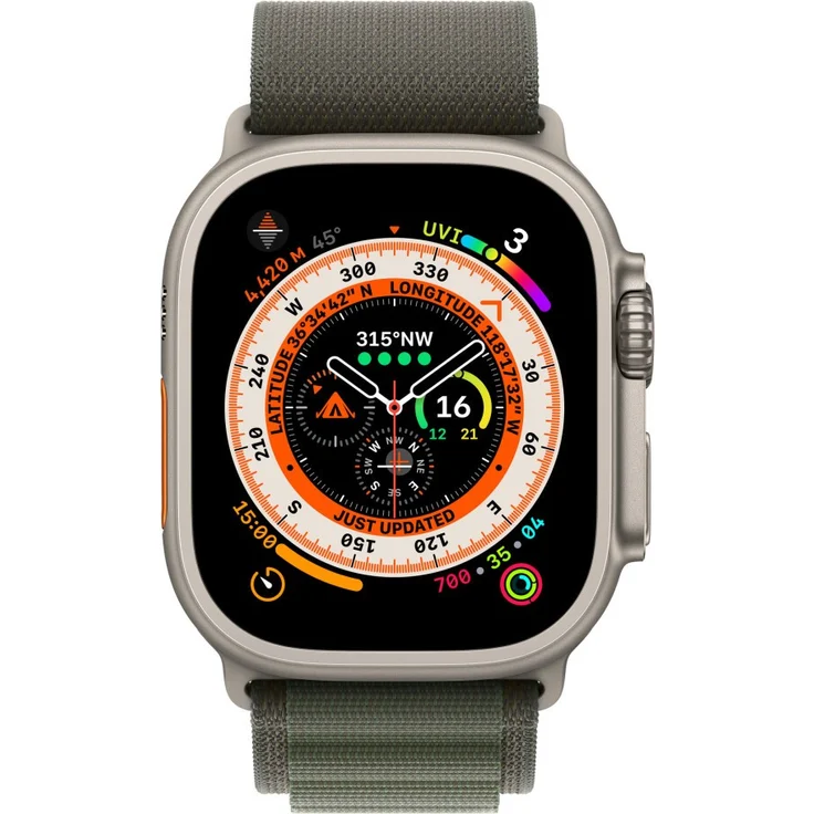 Apple Watch Ultra 49mm Ersatzarmband Green Alpine Loop - Small – Bild 3