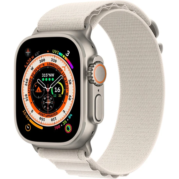 Apple Watch Ultra 49mm Ersatzarmband Starlight Alpine Loop - Medium – Bild 2