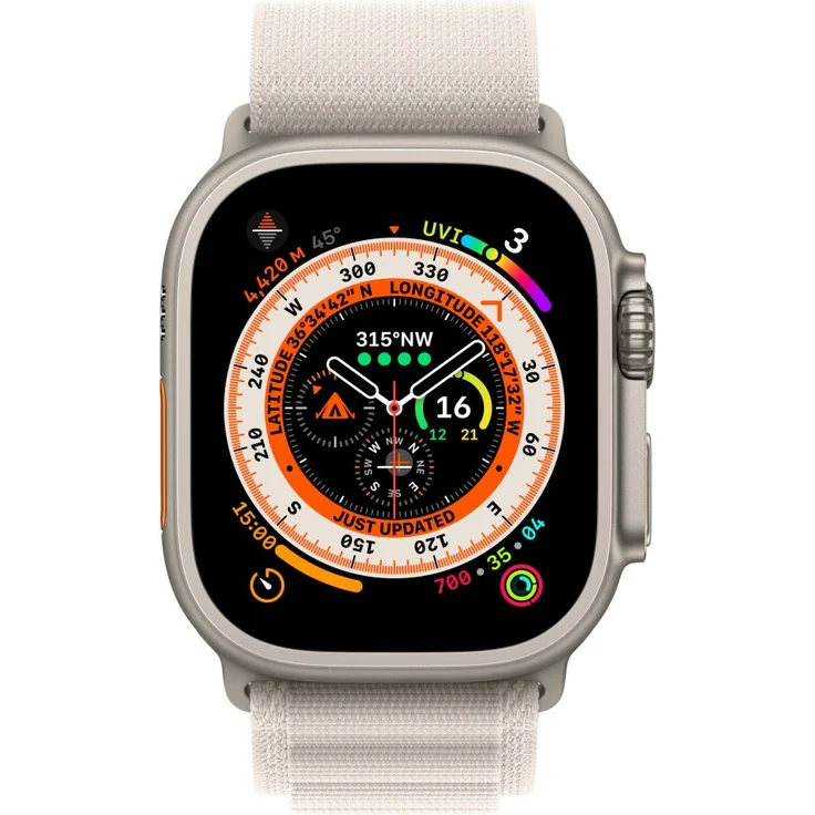 Apple Watch Ultra 49mm Ersatzarmband Starlight Alpine Loop - Medium – Bild 3