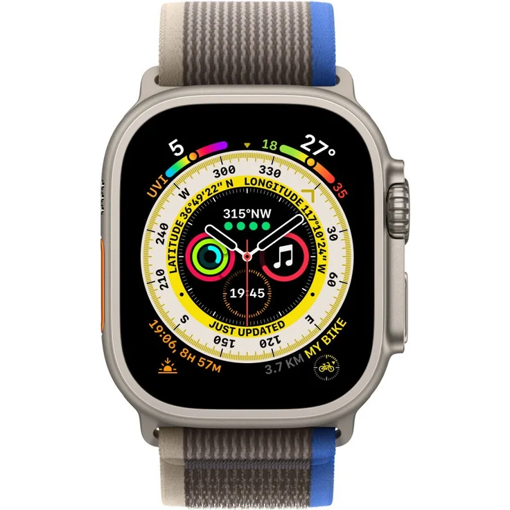 Apple Watch Ultra 49mm Ersatzarmband Blue/Gray Trail Loop - S/M – Bild 3