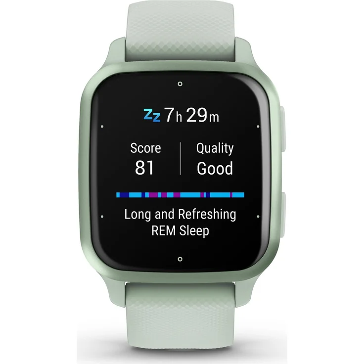 Garmin Venu Sq 2 Smartwatch GPS, Unisex, 40,6mm, Aluminiumgehäuse, Silikonarmband, Mint/Mint Metallic – Bild 2