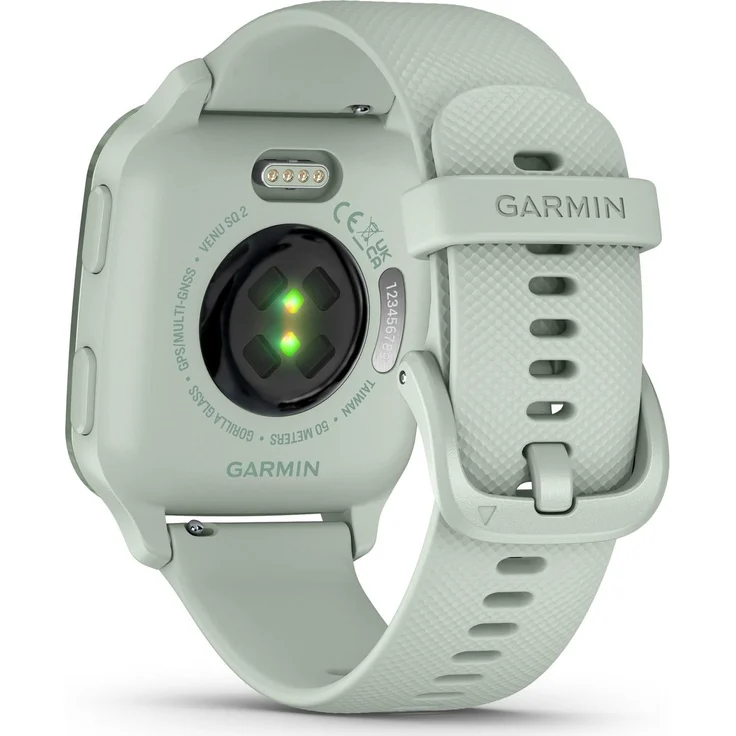 Garmin Venu Sq 2 Smartwatch GPS, Unisex, 40,6mm, Aluminiumgehäuse, Silikonarmband, Mint/Mint Metallic – Bild 5