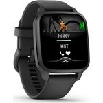 Garmin Venu Sq 2 Music Smartwatch GPS, Unisex, 40,6mm, Aluminiumgehäuse, Silikonarmband, Schwarz/Schiefergrau