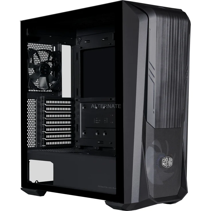Cooler Master MasterBox 500 Tower-Gehäuse, schwarz, Tempered Glass, ohne – Bild 1