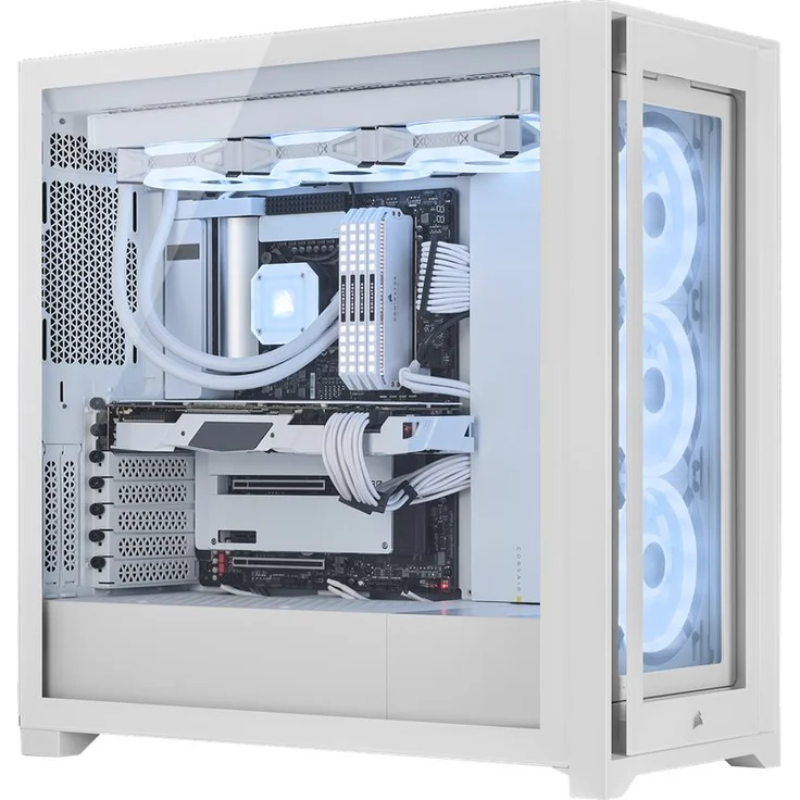 Corsair iCUE 5000X RGB QL Edition Mid-Tower ATX Gaming Gehäuse weiß – Bild 2