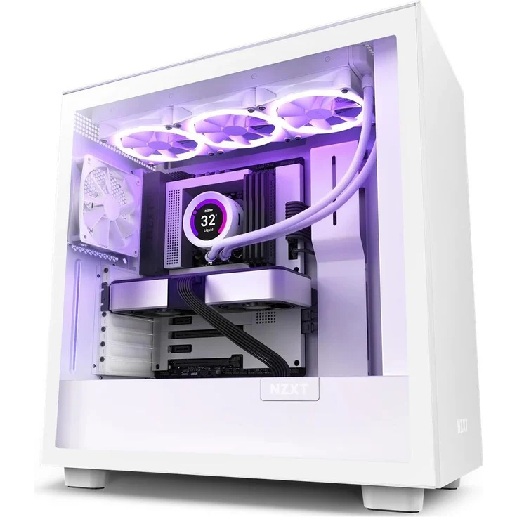 NZXT H7 Midi-Tower-Gehäuse Weiß (Glasfenster, CM-H71BW-01) – Bild 1