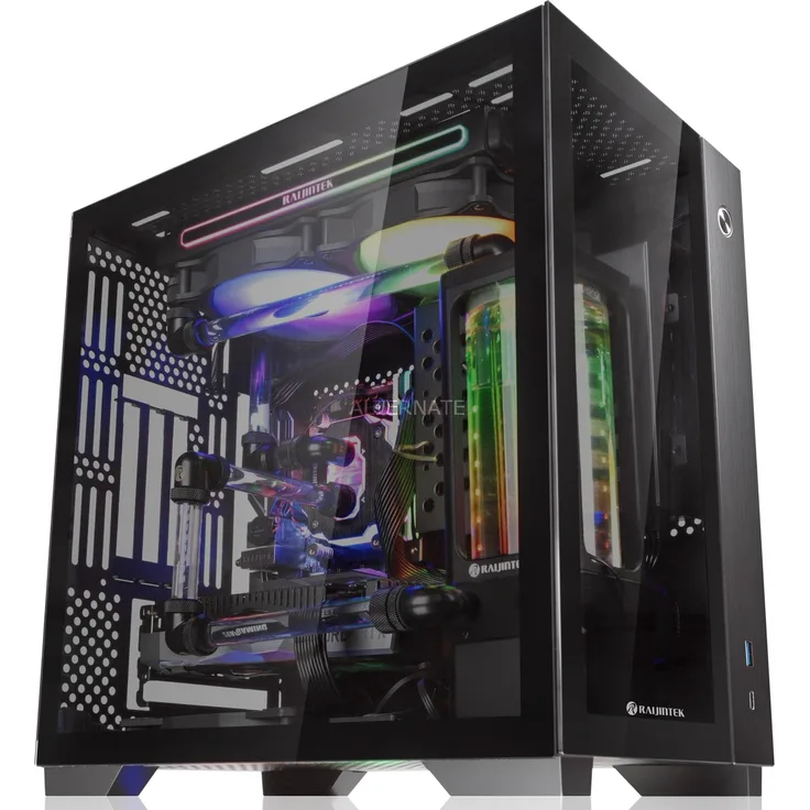 RAIJINTEK PAEAN MINI Tower-Gehäuse, schwarz, Tempered Glass