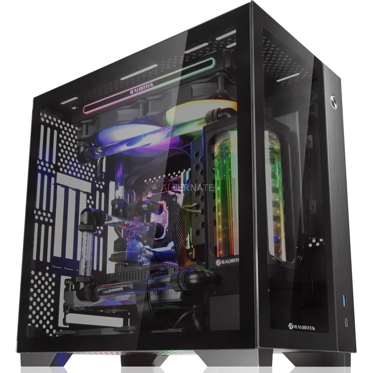 RAIJINTEK PAEAN MINI Tower-Gehäuse, schwarz, Tempered Glass – Bild 1