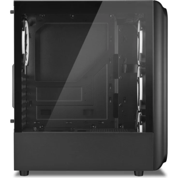 Sharkoon TK5M RGB Tower-Gehäuse, schwarz, Gehärtetes Glas – Bild 3