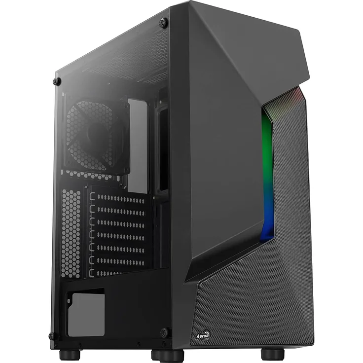 AeroCool Scape V1 schwarz Midi Tower mit Glasfenster