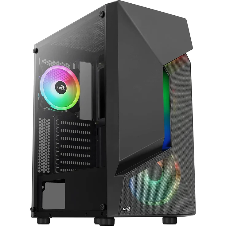 AeroCool Scape V3 schwarz Midi Tower mit Glasfenster – Bild 1