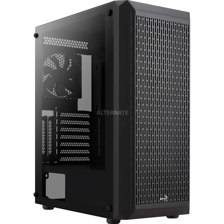Aerocool Beam G-BK-v1 Tower-Gehäuse, schwarz, Tempered Glass