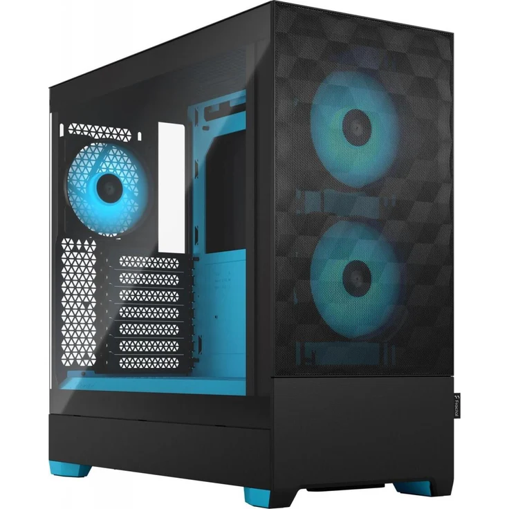 Fractal Design Pop Air RGB - Cyan Core TG Clear Tint (Midi-Tower-Gehäuse mit Seitenfenster aus Gl... – Bild 1