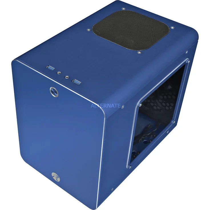RAIJINTEK METIS PLUS Tower-Gehäuse, blau, Seitenteil aus Acryl